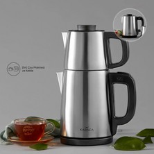 Karaca Tea Break İnox Siyah Çelik Su Isıtıcı & Çay Makinesi