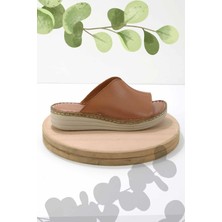 Bambi Taba Leather Kadın Terlik K04281204003