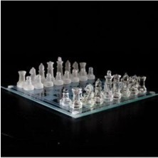 Glass Chess Cam Satranç Takımı (25 cm x 25 Cm)