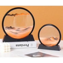 EC Shop Elite House Beyaz Çöl Temalı Şık Kum Tablosu Stres Attırıcı Kum Saati Şeklinde Tablo