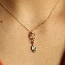 By Milo Jewellery Cercle Hamse Altın Kolye