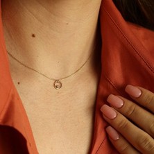 By Milo Jewellery Cercle Point Altın Kolye