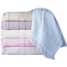 Menderes Home Cotton Collection Bukle El Havlusu Saçaklı Mavi