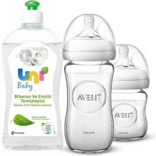Philips Avent Ikili Cam Biberon Seti 500 ml Temizleyici Hediyeli