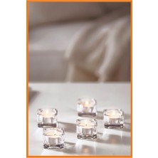 Alony Home Glimma Tealight Mum 100 Adet 3,8 cm Parafin Bitkisel Balmumu Beyaz