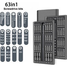 Shenzhen Xin Xin 63'ü 1 Arada Mini Hassas Tornavida Seti - Siyah (Yurt Dışından)