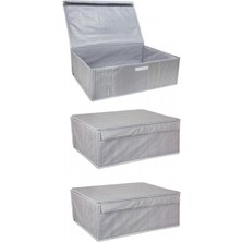 Tıkla Yolla 3 Adet Baza Içi Düzenleyici Kapaklı Organizer Kutu 50 x 40 x 19  cm