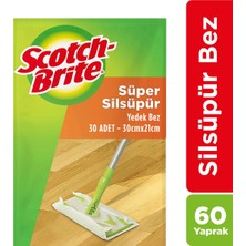 Scotch Brite Scotch-Brıte Sil Süpür Q600 Paspas Yedek Bez 30'lu x 2 (60 Yaprak)