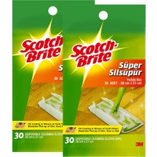 Scotch Brite Scotch-Brıte Sil Süpür Q600 Paspas Yedek Bez 30'lu x 2 (60 Yaprak)