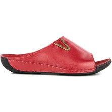 Muya Mena Anatomik Topuk Dikeni Kadın Terlik Kırmızı