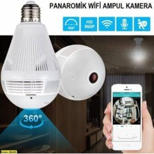 Luxury Panoramik 360° Ampul Şeklinde Güvenlik Kamerası 1080P Wifi