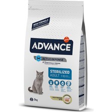 Advance Sterilized Hindili Kısırlaştırılmış Yetişkin Kedi Maması 3 kg