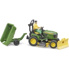 Bruder Oyuncak John Deere Çim Biçme Traktörü ve Bahçıvan BR62104