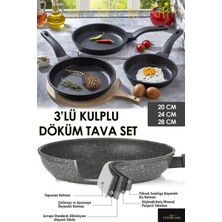 Cookcase 3lü Granit 4 mm Tava Seti