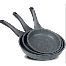 Thermoad Granit 3'lü Gri Tava Seti