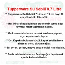 Tupperware Sebil 8.7 Litre Taşınabilir Mini Su Sebili Hsgl