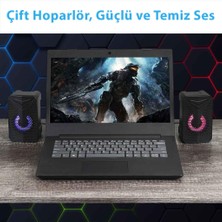 YST-1054 Telefon Bilgisayar Tablet Uyumlu Rgb Stereo USB Hoparlör