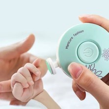 Lusso Cosmetic Yenidoğan Bebek Çocuk Tırnak Törpüsü Pilli 6 Başlıklı Çocuk Tırnak Parlatıcı Tırnak Makası Manikür Seti