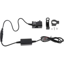 Lnshop Anahtar ve Braket 12-24V ile E- Gidonları Için Su Geçirmez Çift USB Şarj Soketi (Yurt Dışından)