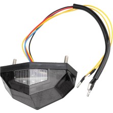 Lnshop Evrensel 12V LED Fren Durdur Tail Işık Gri Kabuk Turn Sinyal Göstergesi (Yurt Dışından)