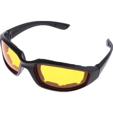 Lnshop Rüzgara Dayanıklı Köpük Yastıklı Güneş Gözlüğü Spor Motosiklet Binicilik Gözlükleri Sarı (Yurt Dışından)