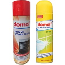 Domol Tuvalet Temizleyici Köpük 500 ml + Fırın ve Izgara Temizleyici Sprey 500 ml