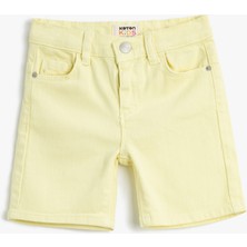 Koton Kot Şort Basic Cepli Pamuklu Beli Ayarlanabilir Lastikli