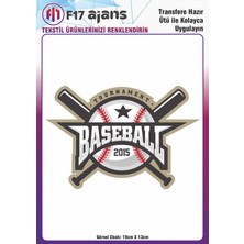 F17 Ajans Ütü ile Yapışan Tekstil Baskı Görseli Baseball