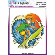 F17 Ajans Ütü ile Yapışan Tekstil Baskı Görseli Surf