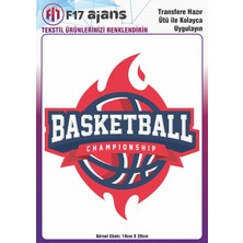 F17 Ajans Ütü ile Yapışan Tekstil Baskı Görseli Basketball