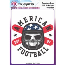 F17 Ajans Ütü ile Yapışan Tekstil Baskı Görseli American Football