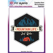 F17 Ajans Ütü ile Yapışan Tekstil Baskı Görseli Mountain Life