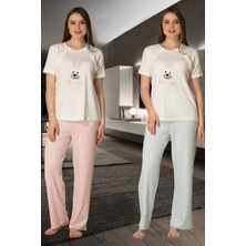 Effortt Kadın Lohusa Pijama Takımı 2074 Mavi