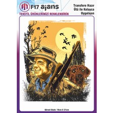 F17 Ajans Ütü ile Yapışan Tekstil Baskı Görseli Avcı