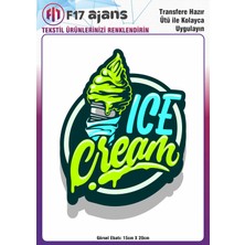 F17 Ajans Ütü Ile Yapışan Tekstil Baskı Görseli Ice Cream