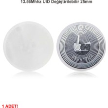 Alkatronik 13.56MHZ Uıd Değiştirilebilir 25MM Rfid Etiket Nfc Okunabilir Yazılabilir Göstergeç