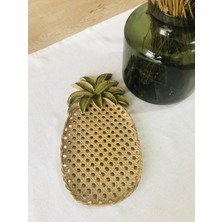 Renkli Fırça Hazeranlı Ananas Tabak