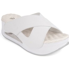 Muya 31210 Penelope Anatomik Air Max Taban Kadın Terlik Beyaz