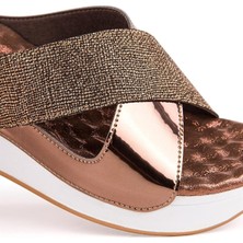 Muya 31169 Fly Anatomik Air Max Tabanlı Kadın Terlik  Bronz