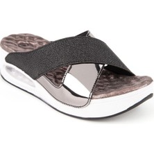 Muya 31169 Fly Anatomik Air Max Tabanlı Kadın Terlik  Siyah
