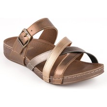 Muya 31119 Gizeh Anatomik Kadın Terlik Bronz