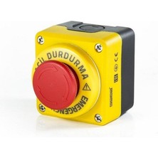 Emas P1EC400E40 Sarı-Siyah Pl.kutu Tekli Stop Emniyet