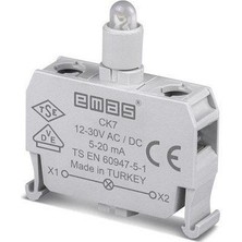 Emas Ck7 C Sinyal Mavi Led'li Kutuluk 12-30 V Ac/dc