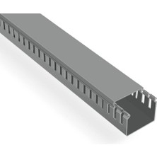 Mutlusan 25X25 Kablo Kanalı (Delikli)(Gri)(2 Metre)