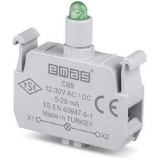 Emas Cb9 C Sinyal Yeşil Led'li Butonluk 12-30 V Ac/dc