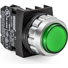 Emas H100HY H Çıkık Buton Yesıl