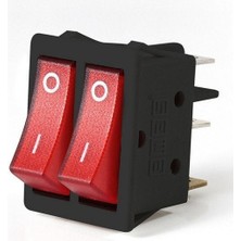 Emas A12B1K11 1na 1na 30X22MM Siyah Gövdeli Terminalli Işıklı Switch