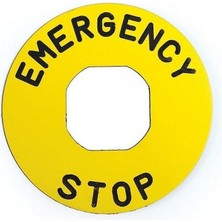 Emas BET60P B Etiket Plastik-60 mm Emergency Stop