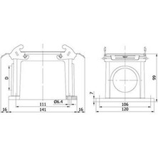 Mete Enerji 403085S 48 x 16A. Duvar Prizi Metal Mandallı