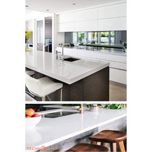 Technosmart 60X100CM Beyaz Simli Kendinden Yapışkanlı Parlak Duvar Kağıdı Mutfak Banyo Dolap Kaplama